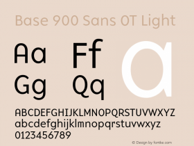 Base900SansLight Version 1.002;PS 001.002;hotconv 1.0.57;makeotf.lib2.0.21895图片样张