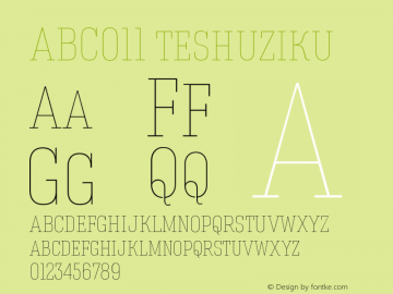 ABC011  Font Sample