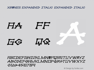 xBONES Expanded Italic Version 1.0; 2018图片样张