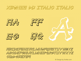 xBONES 3D Italic Version 1.0; 2018图片样张