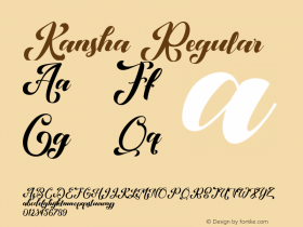 Kansha Version 1.000 Font Sample