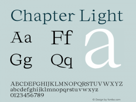 Chapter Light Version 1.001;PS 001.001;hotconv 1.0.88;makeotf.lib2.5.64775图片样张