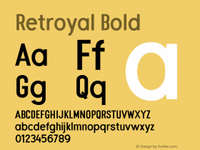 Retroyal-Bold Version 1.000 Font Sample