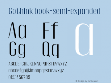 Gothink-book-semi-expanded 0.1.0 Font Sample