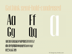 Gothink-semi-bold-condensed 0.1.0 Font Sample