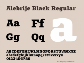 AlebrijeBlack 1.000 Font Sample