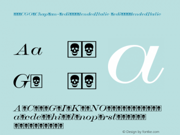 JZRCGO+Chapman-MediumExtendedItalic Version 1.0图片样张