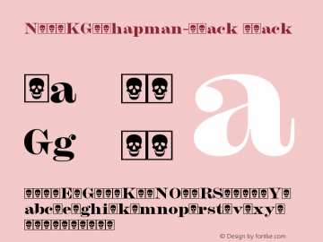 NFFAKG+Chapman-Black Version 1.0 Font Sample