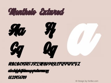 Monthelo Extured Version 1.000 Font Sample