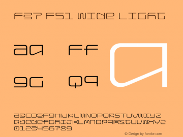 F37 F51 Wide Light Version 1.000;PS 001.000;hotconv 1.0.88;makeotf.lib2.5.64775图片样张