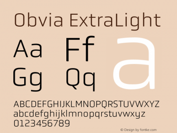 Obvia-ExtraLight Version 1.1 | wf-rip DC20180710图片样张