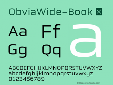 ☞ObviaWide-Book Version 6.000;com.myfonts.easy.typefolio.obvia-wide.book.wfkit2.version.5bxa图片样张