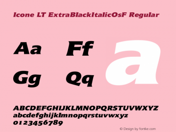 Icone LT Extra Black Italic OsF Version 1.03图片样张