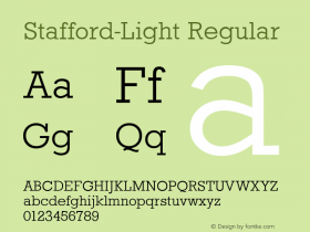 Stafford-Light Regular Version 1.0 08-10-2002图片样张