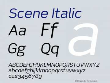 Scene Italic Version 1.00图片样张