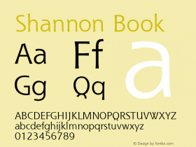 Shannon Version 1.00 Font Sample