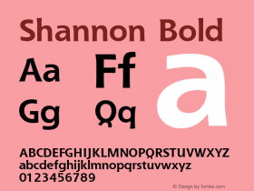 Shannon Bold Version 1.00 Font Sample