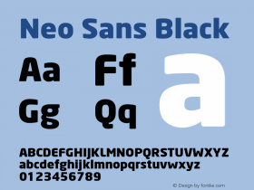 Neo Sans Black Version 1.00 Font Sample