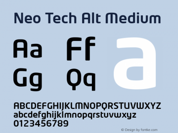 Neo Tech Alt Medium Version 1.00图片样张