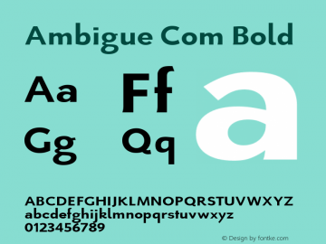 Ambigue Com Bold Version 1.01图片样张