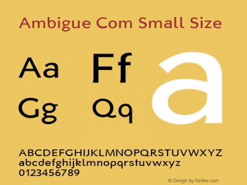 Ambigue Com Small Size Version 1.01图片样张