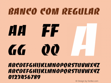 Banco Com Version 1.01 Font Sample