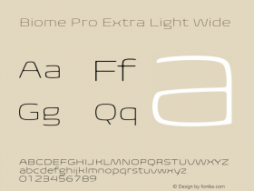 BiomePro-ExtraLtWide Version 1.000图片样张
