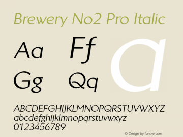 Brewery No2 Pro Italic Version 1.000图片样张