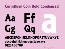 Corinthian Com Bold Condensed Version 2.000图片样张