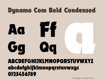 Dynamo Com Bold Condensed Version 2.000图片样张