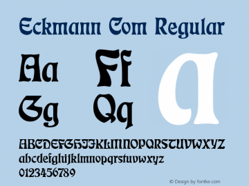 Eckmann Com Version 1.01 Font Sample