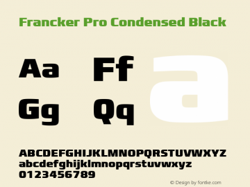 Francker Pro Condensed Black Version 1.01图片样张