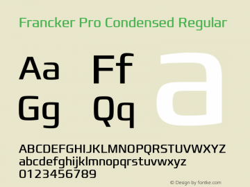 Francker Pro Condensed Regular Version 1.01图片样张