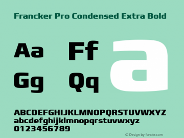 Francker Pro Condensed X Bold Version 1.01图片样张
