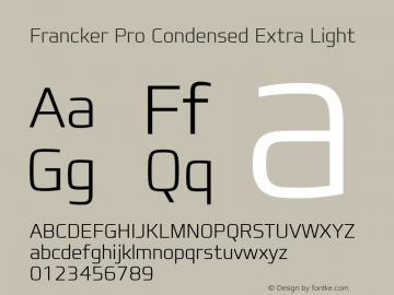 Francker Pro Condensed X Light Version 1.01图片样张