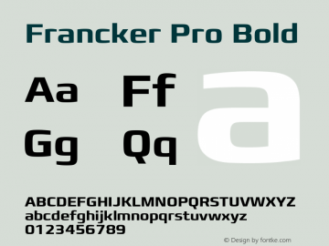 Francker Pro Semibold Version 1.00图片样张