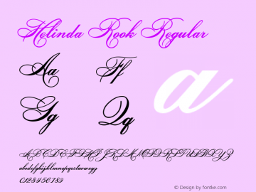 Helinda Rook Version 3.0 8/11/99 Font Sample