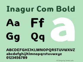 Linotype Inagur Com Bold Version 1.30图片样张