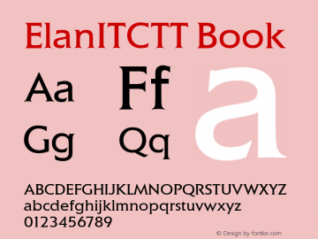 ElanITCTT Version 1.00 Font Sample