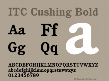 Cushing Book Bold Version 2.00图片样张