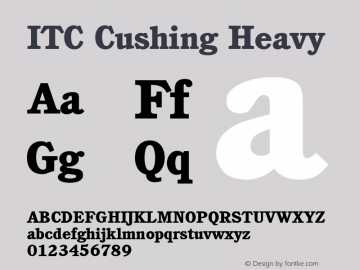 Cushing Medium Bold Version 2.00图片样张