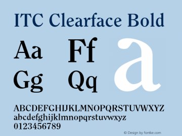 Clearface Bold Version 1.00图片样张