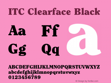 Clearface Bold Bold Version 1.00图片样张