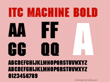 Machine Bold Version 1.00图片样张