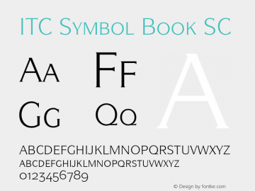 ITCSymbol Book SC Version 1.00 Font Sample