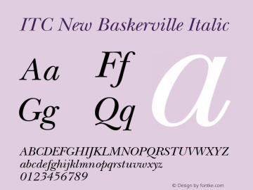 New Baskerville Italic Version 2.00图片样张