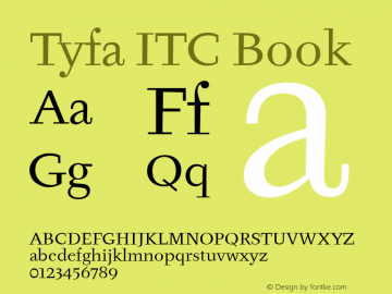 Tyfa ITC Book Version 1.00图片样张