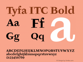 Tyfa ITC Book Bold Version 1.00图片样张