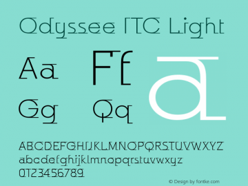 Odyssee ITC Light Version 1.00 Font Sample