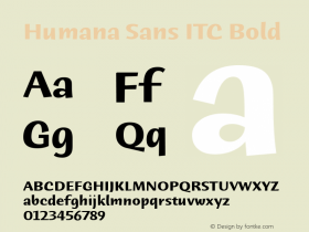 Humana Sans ITC Light Bold Version 1.00图片样张